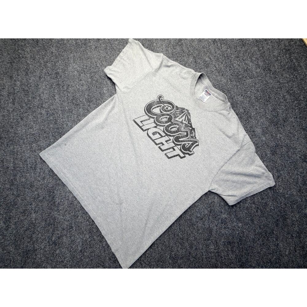Y2K Coors Mountain Graphic T Shirt XL Jerzees Gray